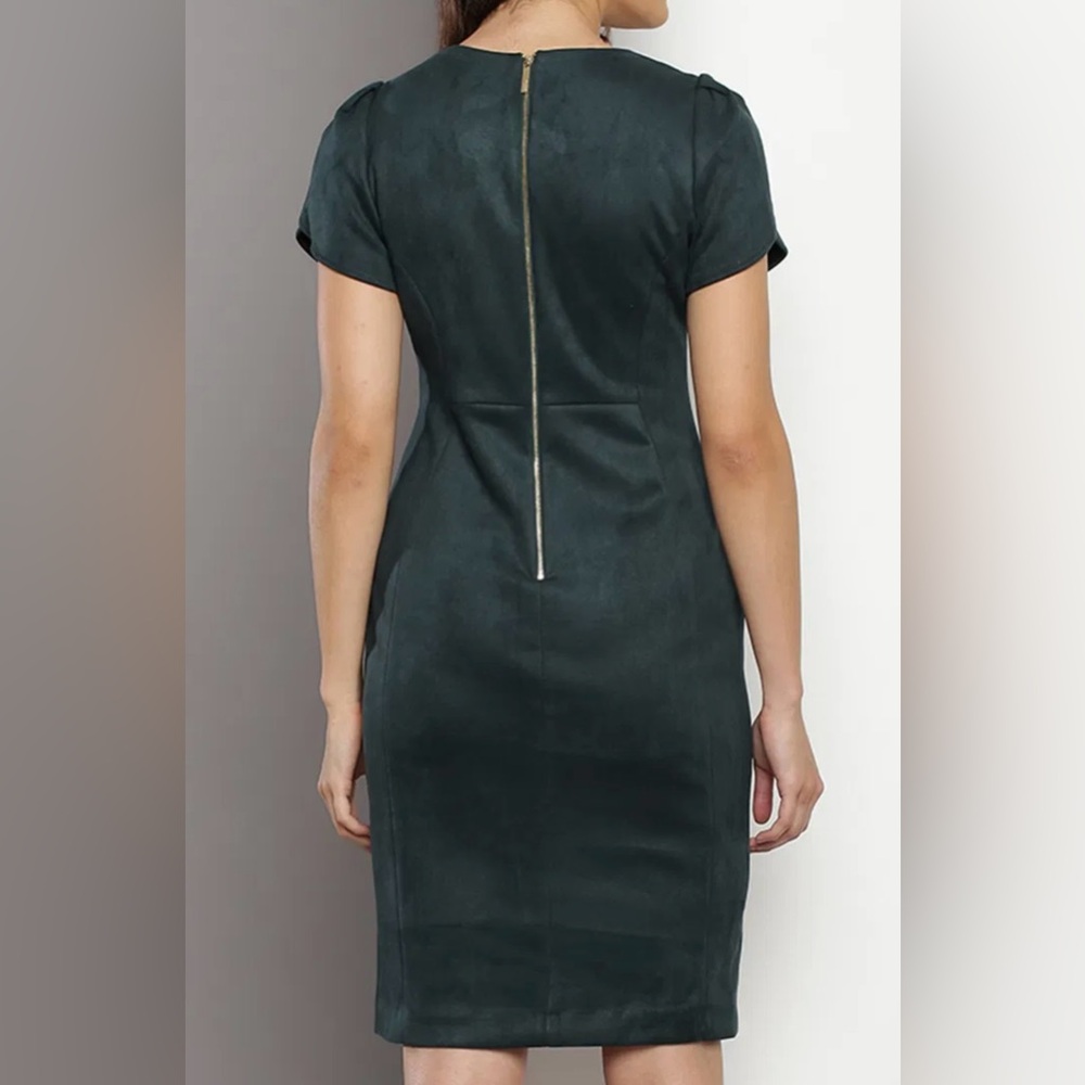Calvin Klein Scuba Suede Bodycon Dress - Picture 8 of 8
